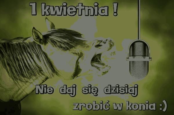 Koń śpiewający do mikrofonu Prima Aprilis